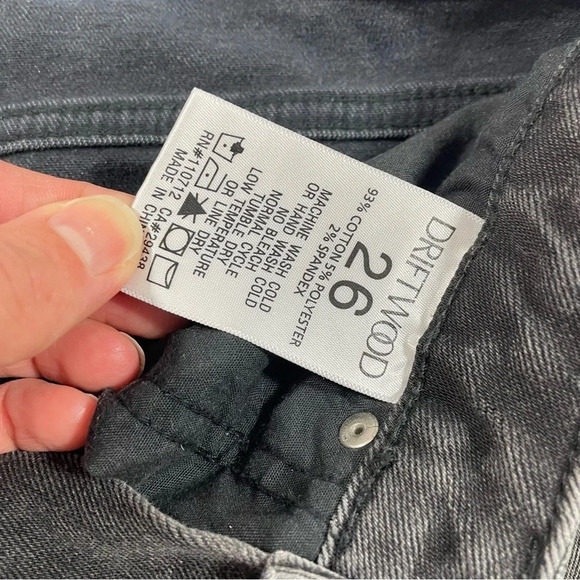 Driftwood Jackie Skinny Jeans Raw Hem Embroidered - Picture 5 of 9